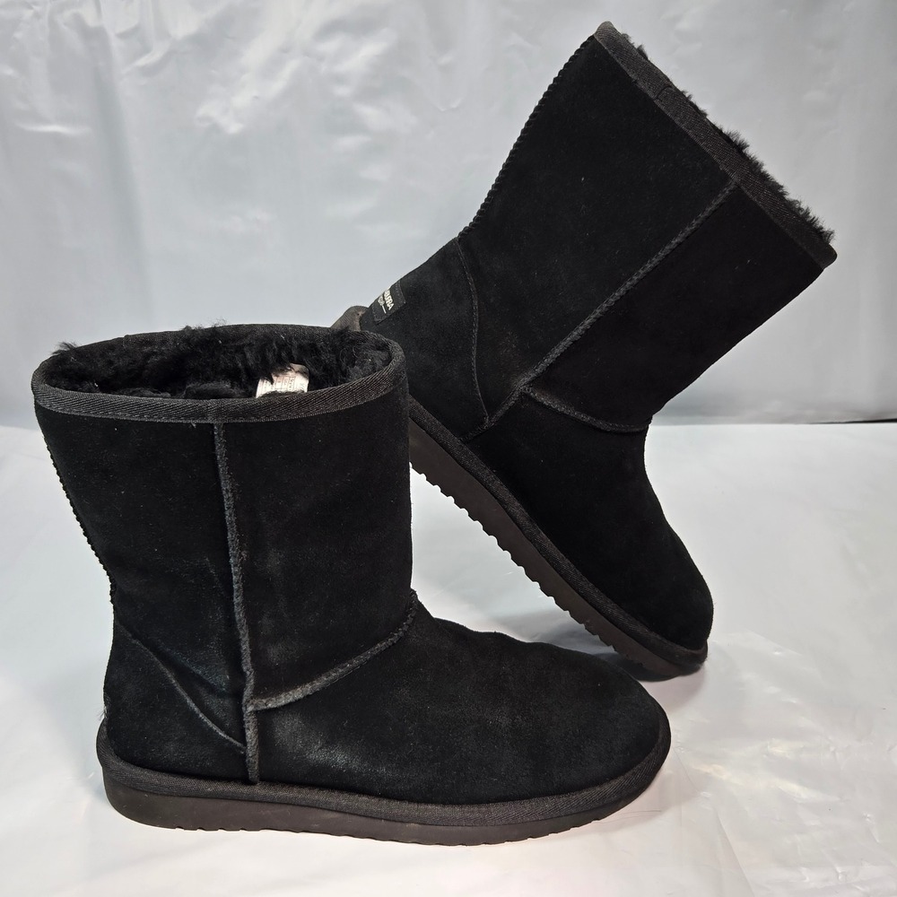 Koolaburra by UGG Womens 8 Victoria Short Black Suede Winter Boots 1017090